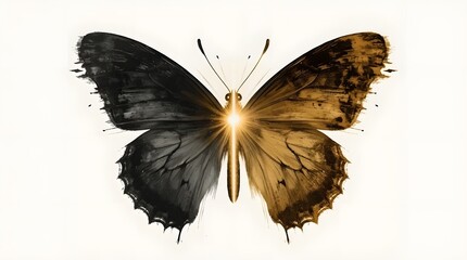 Obraz premium Stylized Butterfly with Sunlight