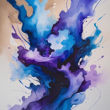 a vibrant abstract representation of the term blor in a mixed media art piece.