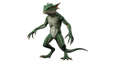 Fototapeta premium Isolated Lizard Man Cartoon Character