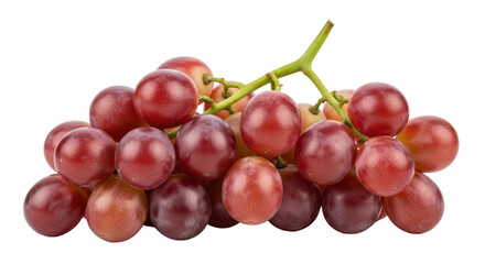Isolated Bunch of Red Grapes