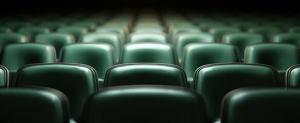 Obraz premium The Empty Green Seats Create a Serene Atmosphere in the Theater