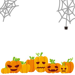 キッズ＆ベビー用ハロウィンSNSフレームのベクターイラスト素材(Kids & Baby Halloween SNS Frame Vector Illustration)