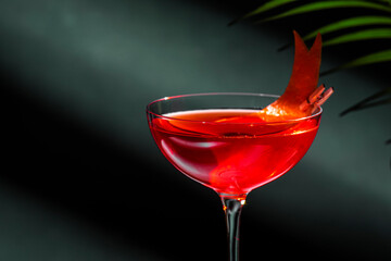 Golden Gate Spritz alcoholic cocktail drink with bitters, grapefruit juice, sparkling wine and...