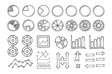 Data Visualization Diagram Collection: A comprehensive collection of detailed diagrams, showcasing the intricacies of data presentation in a minimalist sketch, and enhancing business strategy.