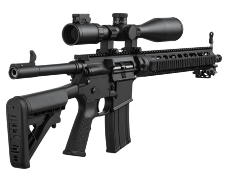 Modern Long-Range Sniper Rifle PNG Image