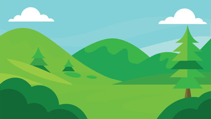 Obraz premium landscape with mountains and trees