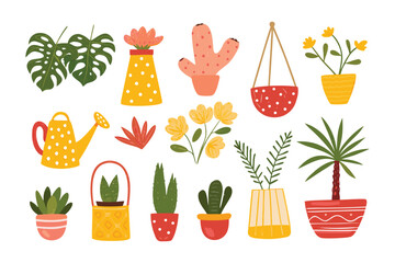 Blossoming Collection: A vibrant collection of plant life showcases a variety of lush foliage, blossoming flora, and detailed flower arrangements in pots. A vivid display of life’s colorful diversity.