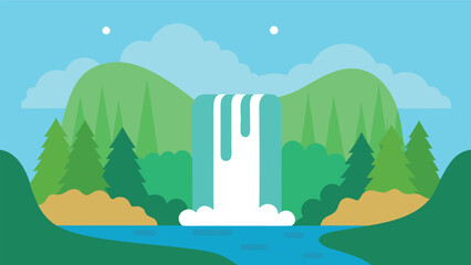 landscape with trees and mountains