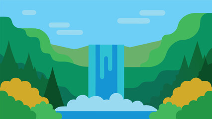 landscape with trees and mountains