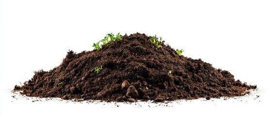The soil mound with fresh sprouts symbolizing growth and new beginnings.