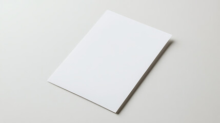 Clean white sheet. Perfect for presentations, flyers, and more. Simple and elegant. High-quality paper. Minimalist aesthetic.