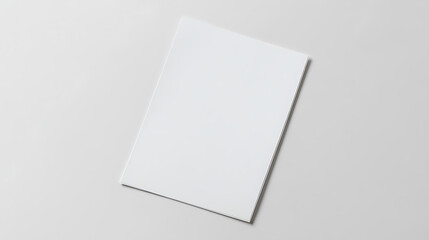Simple, clean photo of a stack of white paper sheets, perfect for office or creative projects, laid on light gray surface. Minimalist design.