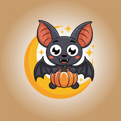 Festive halloween vector design with spooky elements and bright colors