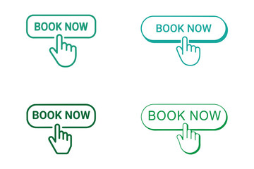 Minimal line book now icons in thin outline style, perfect for web and UI designs.