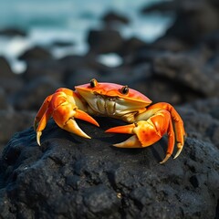 abstract colorful crab in close-up