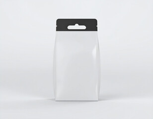 Clear plastic bag with handle mock up isolated on white background