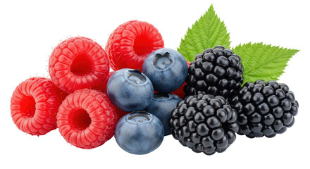 Isolated Mixed Berries