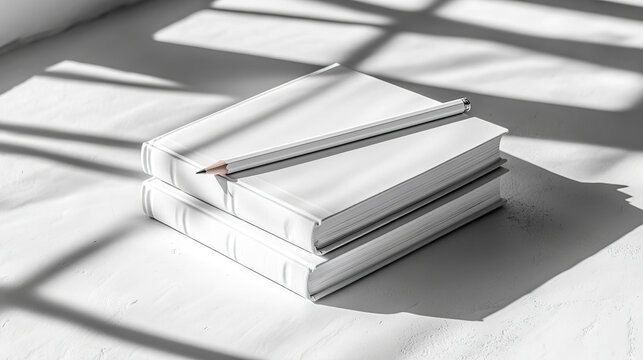 pile of books and pencil 
