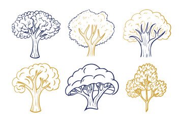 Ethereal Tree Sketches: A series of delicate tree sketches showcases the intricate beauty of nature, evoking a sense of tranquility and the elegance of the natural world.