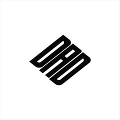 Modern abstract DAD logo design featuring geometric lines for innovative data analysis and digital transformation branding