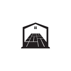 Flooring logo design template. Flooring handyman business logo.