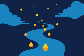 Obraz premium night sky with moon