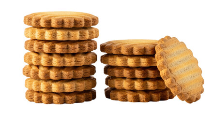 Isolated Shortbread Cookies