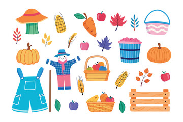Autumn's Bounty Illustration: An inviting illustration bursts with fall harvest elements, from plump pumpkins to ripe apples, celebrating the season's abundance.