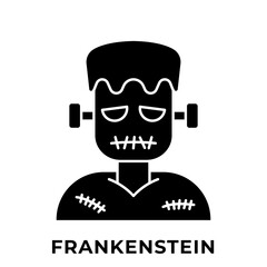 Frankenstein Icon, Cartoon Monster Character for Halloween Vector, Icon Glyph Style