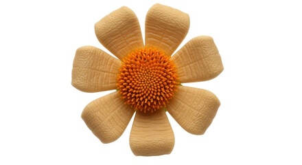 Isolated Cartoon Flower with Yellow Petals