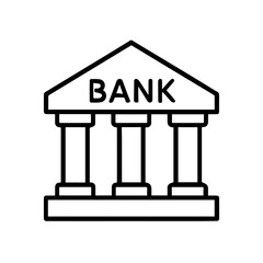line icon bank vector on white background
Vector line icon business on white background