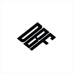 Modern abstract DBF logo design featuring geometric lines for innovative data analysis and digital transformation branding