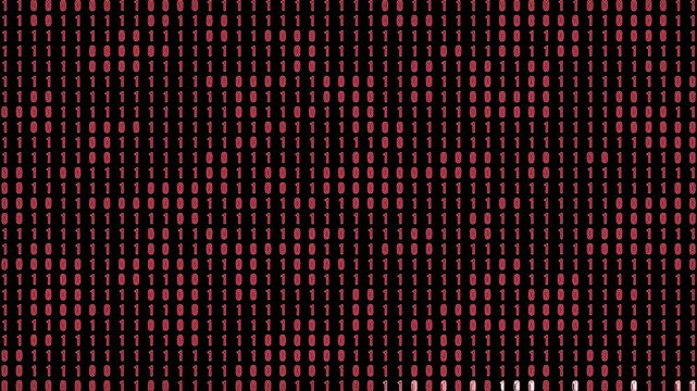Red Binary Code Background Animation &ndash; Hacker Alert, Virus Data Stream, Cyber Attack Scene for Tech Videos, Dark Web Visuals or Cyber security Intros