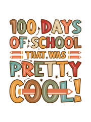 Happy 100 day of school t-shirt design