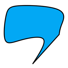 A 3D vector illustration of a blank speech bubble icon symbolizing a conversation or message