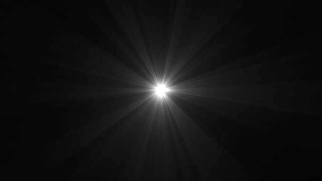 Light ray stock animation video concept. black background litter, shiny, bright, flare footage Isolated white light rays animation. Shine or sun effect on white cc light ray animation.