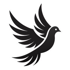 Stylish Design Dove Vector Style on White