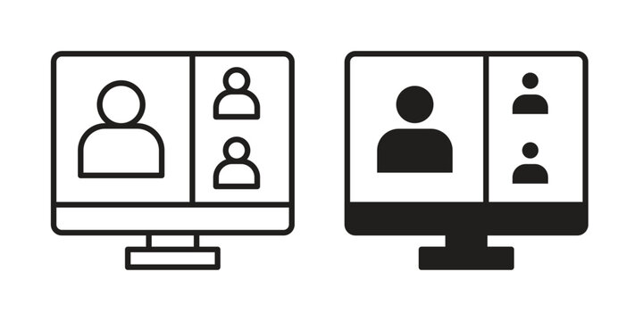 Webinar icon vector design element logo template