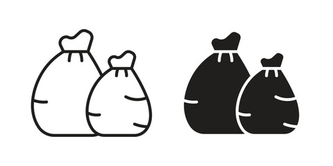 Trash bag icon vector design element logo template