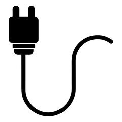 Extension Cord Vector Icon Illustration in Flat Design for Power and Electricity Concepts