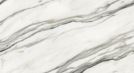 Obraz premium Elegant White Marble Texture with Soft Gray Veins and Subtle Gold Accents for Luxury Backgrounds