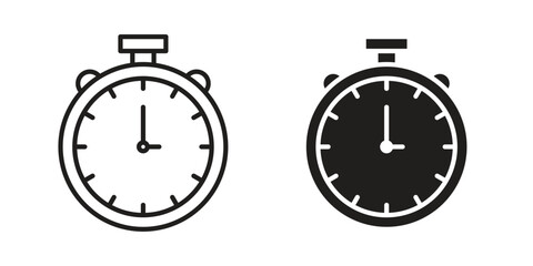 Stop watch icon vector design element logo template