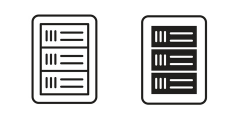 Server rack icon vector design element logo template