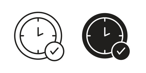 Save time icon vector design element logo template