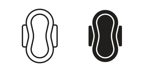 Sanitary pad icon vector design element logo template