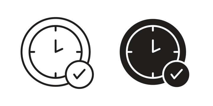 Save time icon vector design element logo template