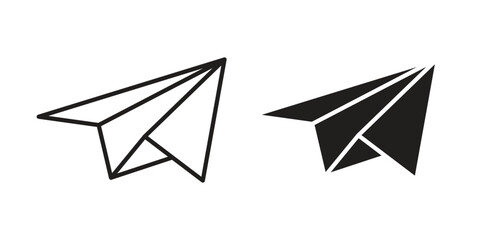 Paper plane icon vector design element logo template