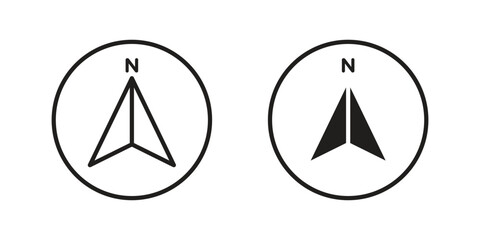 North icon vector design element logo template