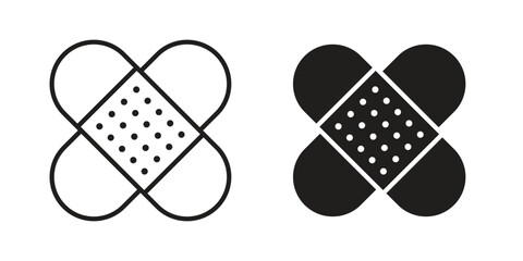 Medical patch icon vector design element logo template