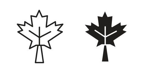 Maple leaf icon vector design element logo template